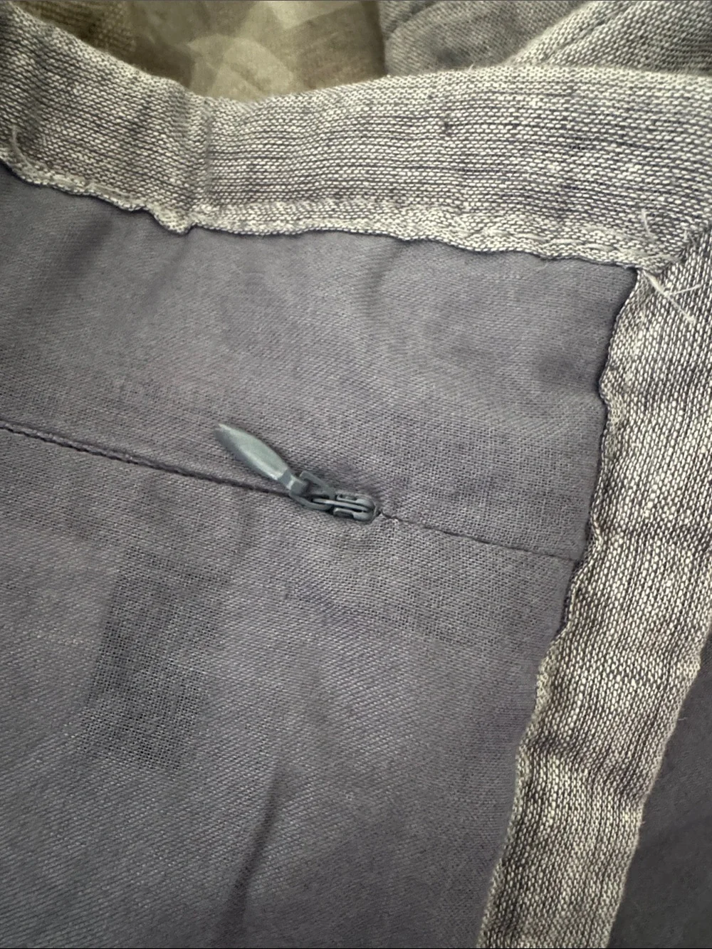BROOKS BROTHERS Linen Cotton Quilted Euro Pillow Shams in Blue Set of 2